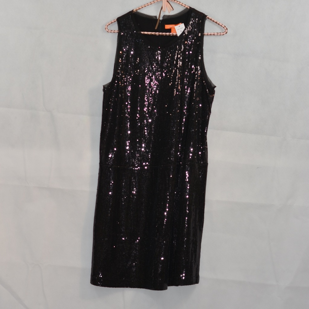 Black Sequin Dress Sz 8 JOE NWT